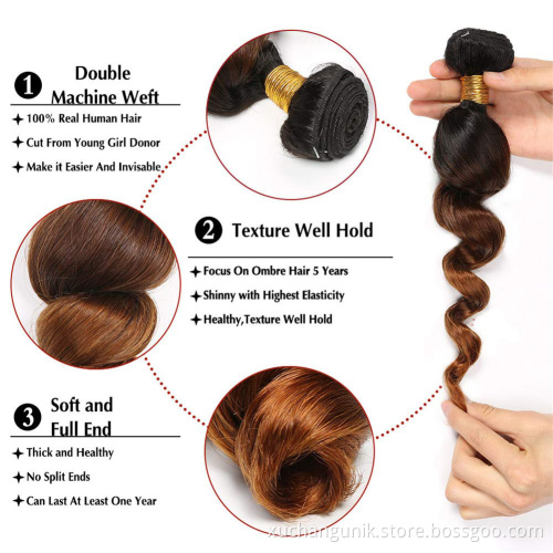 Wholesale Quality Grade 12a Indian Loose Wave Human Hair Bundles, 30 Inches Cuticle Aligned Loose Wave Brazilian Hair Bundles